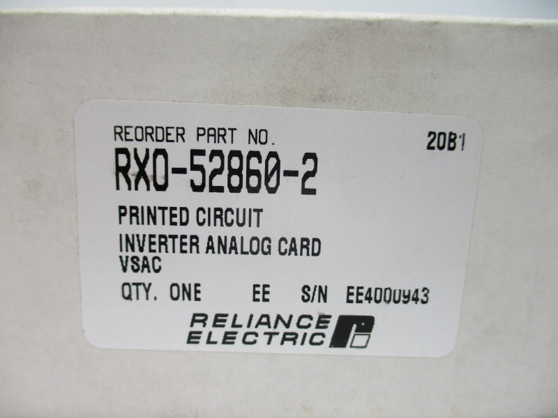 RELIANCE ELECTRIC RXO-52860-2 0-52860-2 NSFS