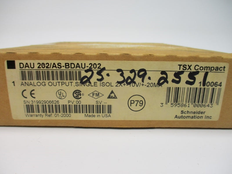 SCHNEIDER AUTOMATION DAU202/AS-BDAU-202 NSFS