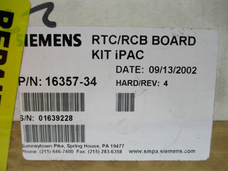 SIEMENS 16357-34 REV. 4 NSFS
