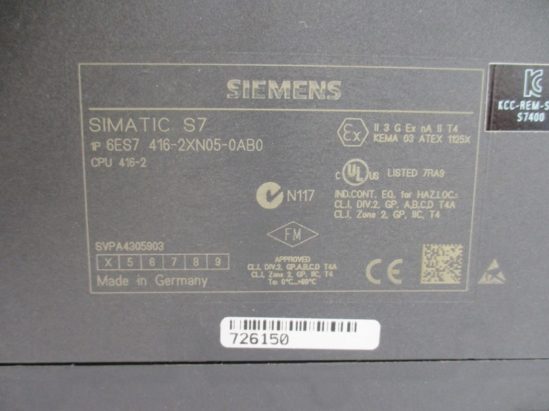 SIEMENS 6ES7416-2XN05-0AB0 NSMP