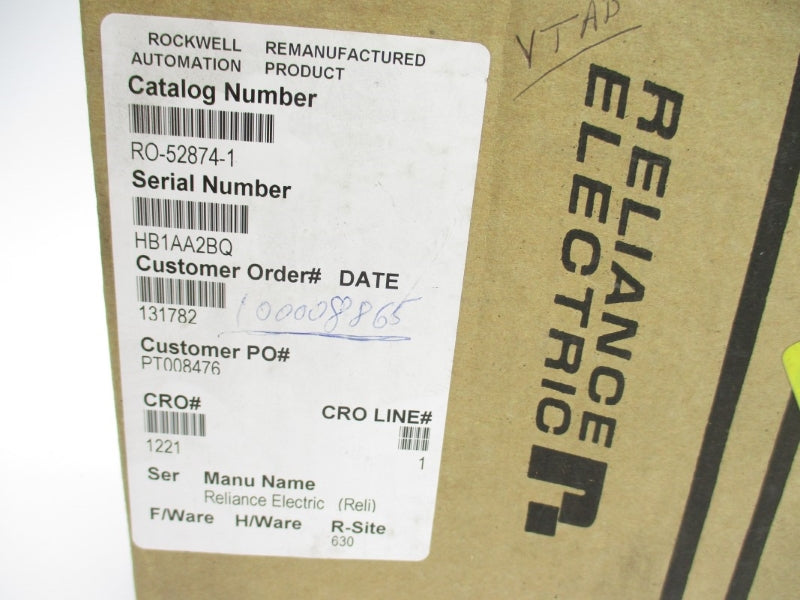 RELIANCE ELECTRIC 0-52874-1 REMAN