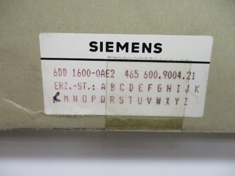 SIEMENS 6DD1600-0AE2 NSMP