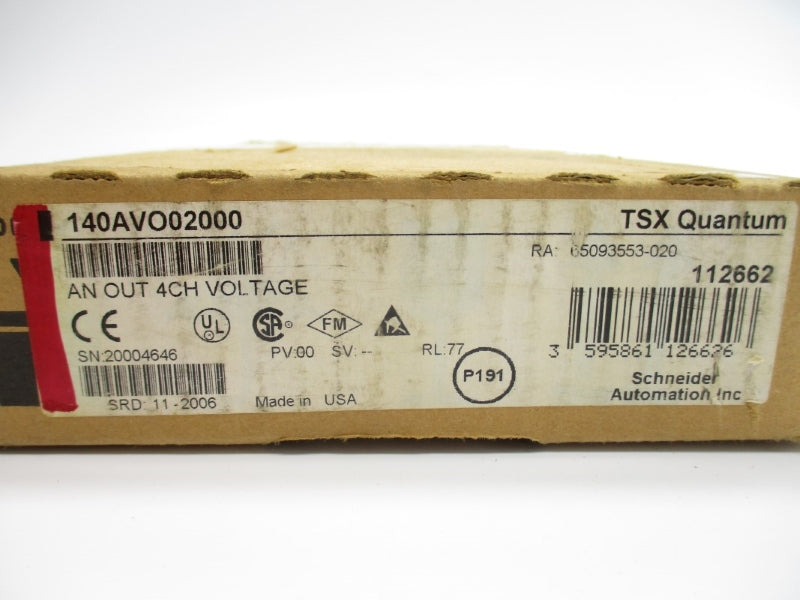 SCHNEIDER AUTOMATION 140AVO02000 NSFS