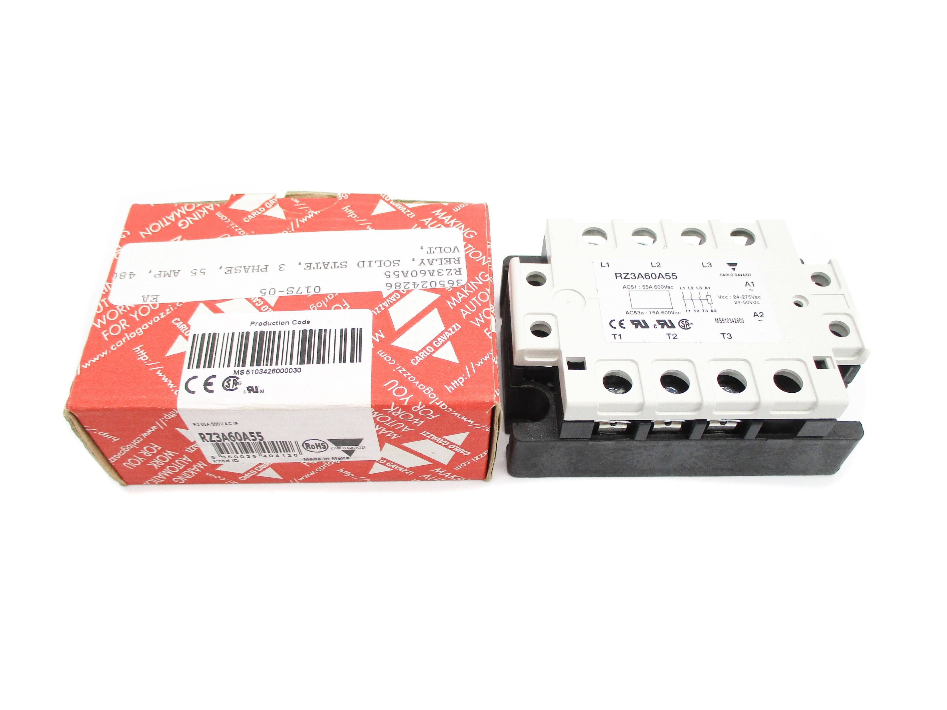 CARLO GAVAZZI RZ3A60A55 600VAC 55A NSMP