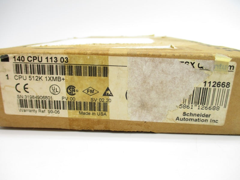 SCHNEIDER AUTOMATION 140CPU11303 NSMP