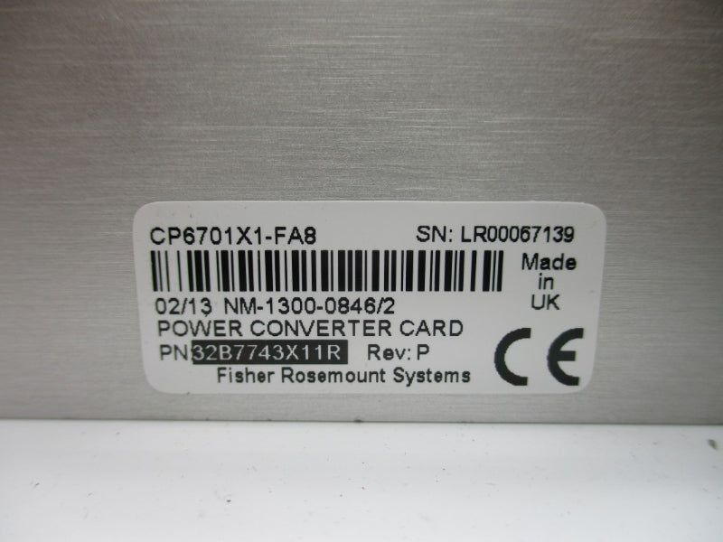 FISHER ROSEMOUNT CP6701X1-FA8 32B7743X11R REV. P NSNP