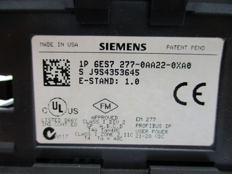 SIEMENS 6ES7277-0AA22-0XA0 21-28VDC NSNP