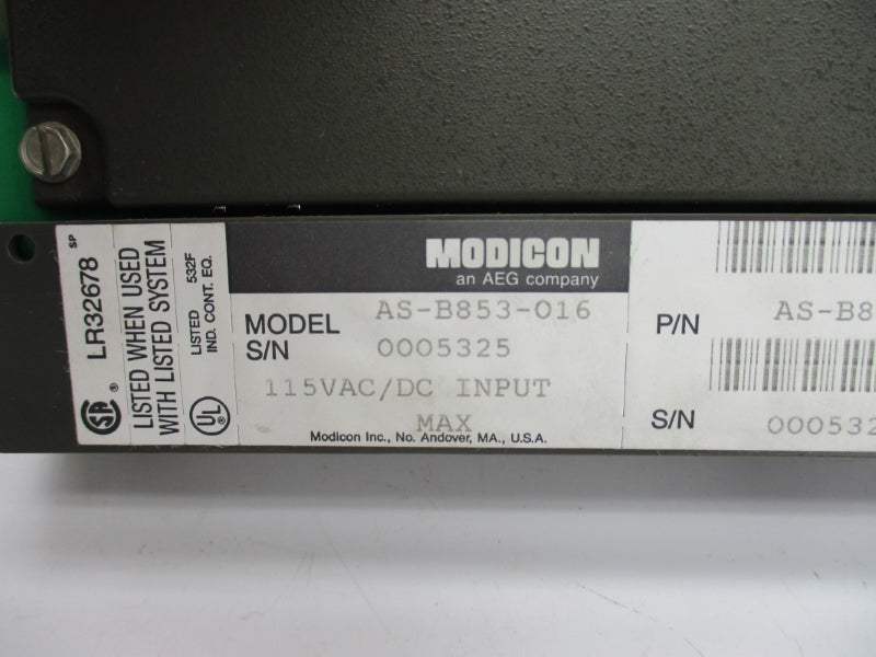 MODICON AS-B853-016 115VAC/DC UNMP
