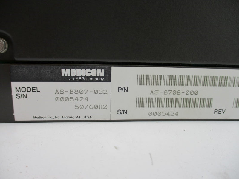 MODICON AS-B807-032 AS-8706-000 120VAC UNMP