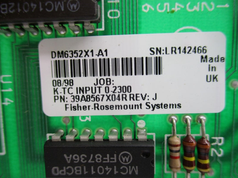 FISHER ROSEMOUNT DM6352X1-A1 39A8567X04R REV. J UNMP