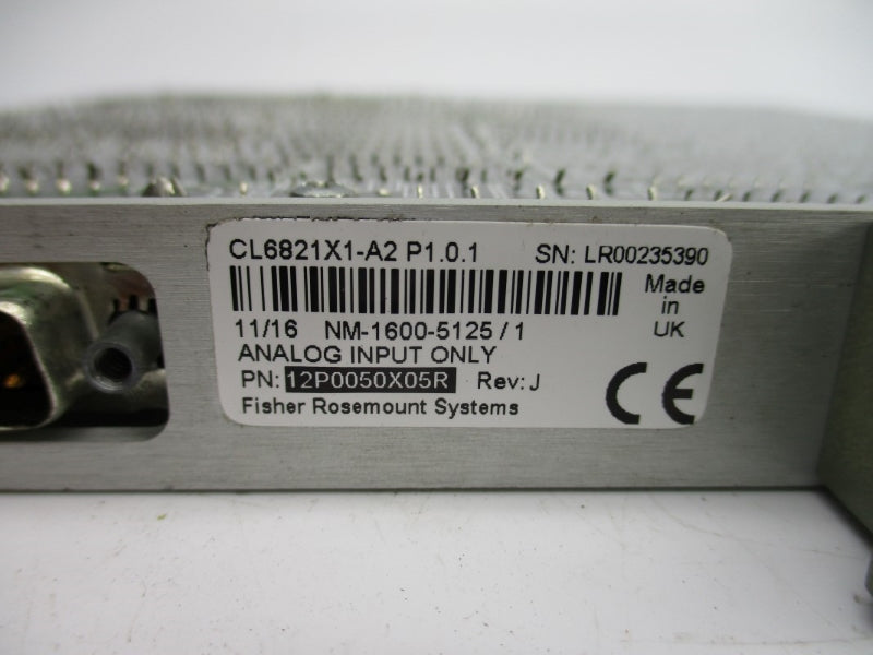 FISHER ROSEMOUNT CL6821X1-A2 12P0050X05R REV. J UNMP