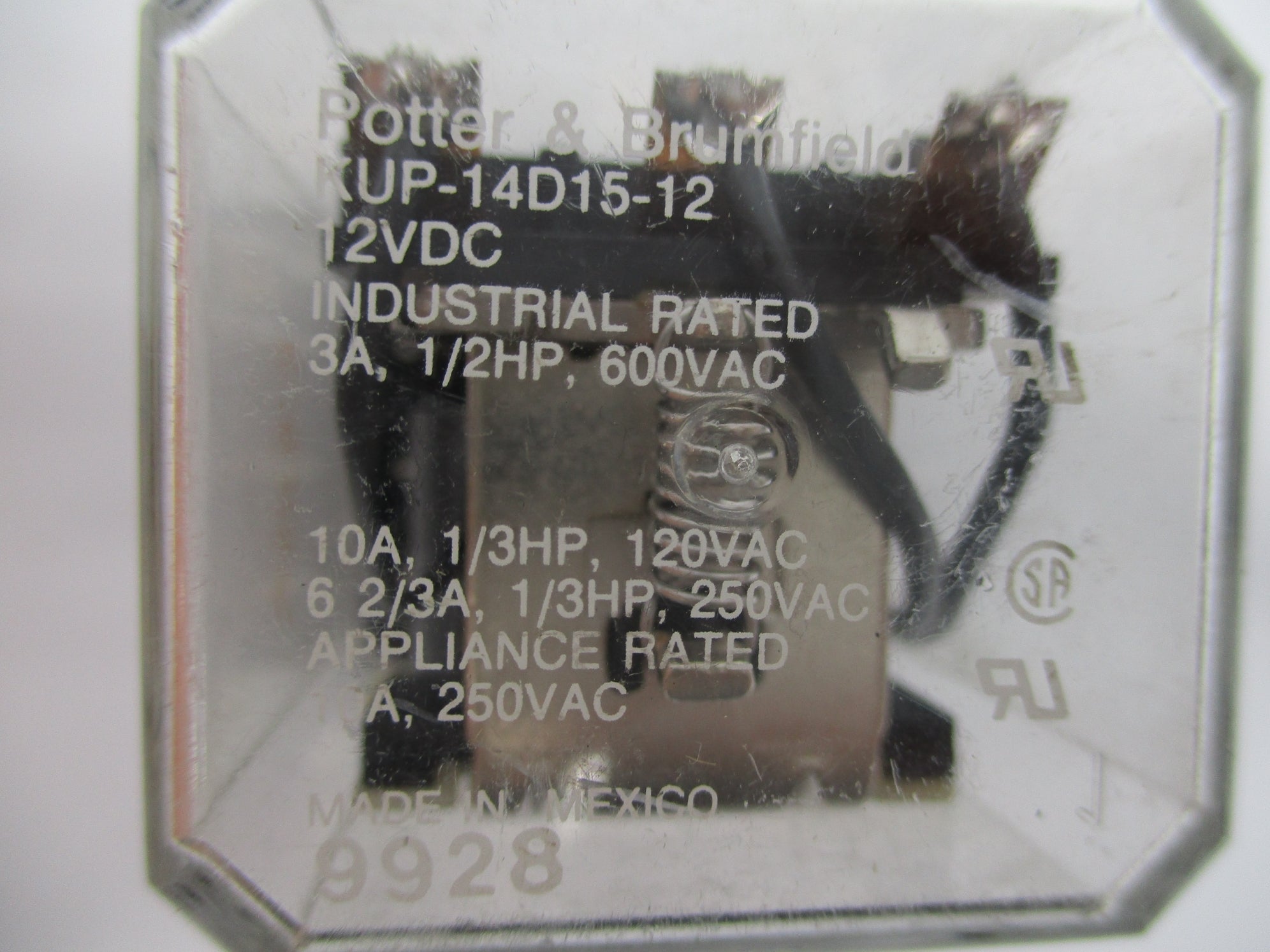 POTTER & BRUMFIELD KUP-14D15-12 12VDC 10A UNMP