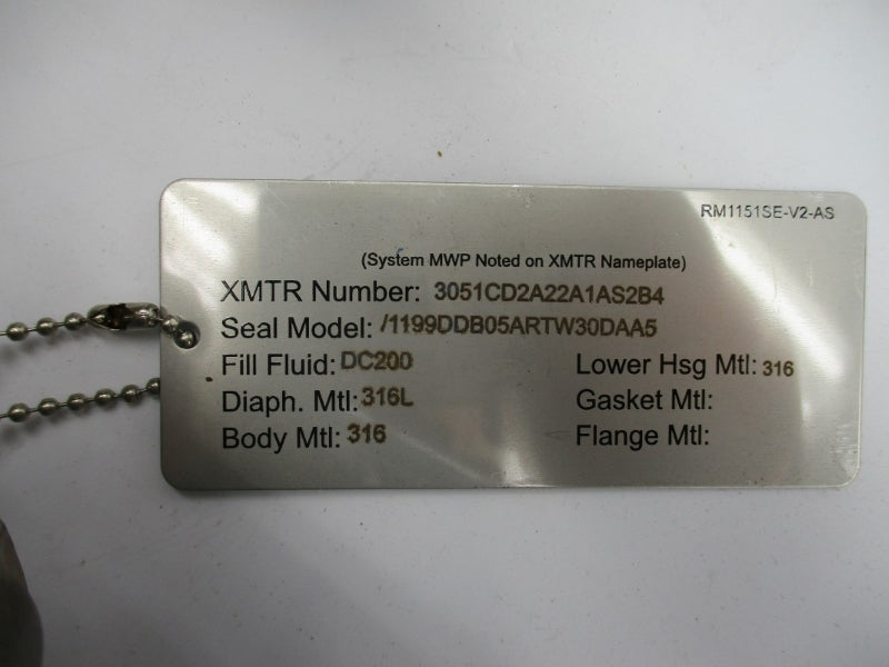 ROSEMOUNT 3051CD2A22A1AS2B4 10.5-55VDC 3626PSI REMAN