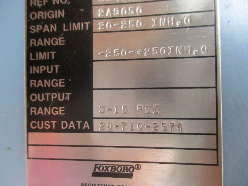 FOXBORO 13FEA1-MK41A54 3-15PSI NSNP