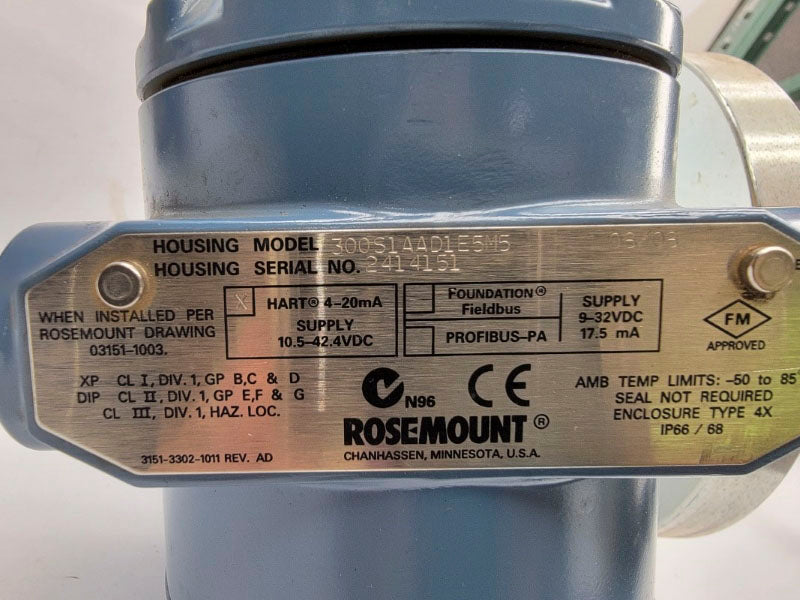 ROSEMOUNT 3051S2LG3AA1A1020DFF71CA00D1E5M5 1151GP6S22L4Q4 10.5-42.4VDC 36PSI NSMP