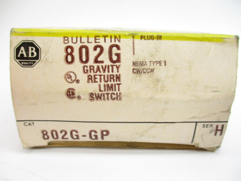 ALLEN BRADLEY 802G-GP SER. H 120-600VAC 30A (BK/YL) NSMP