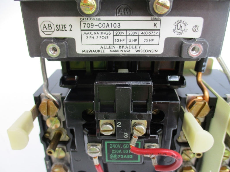 ALLEN BRADLEY 709-COA103 SER. K 220-240V (GR/YL) NSMP