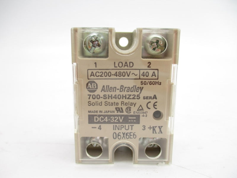 ALLEN BRADLEY 700-SH40HZ25 SER. A 200-480VAC 40A (WH) NSMP