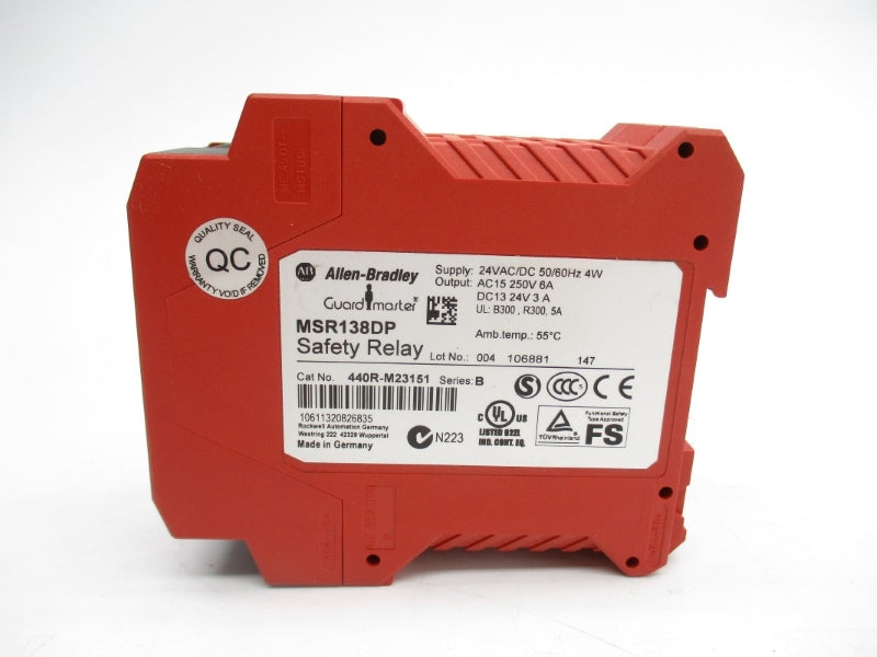 ALLEN BRADLEY 440R-M23151 MSR138DP SER. B 24VAC/DC 6A (WH) NSMP