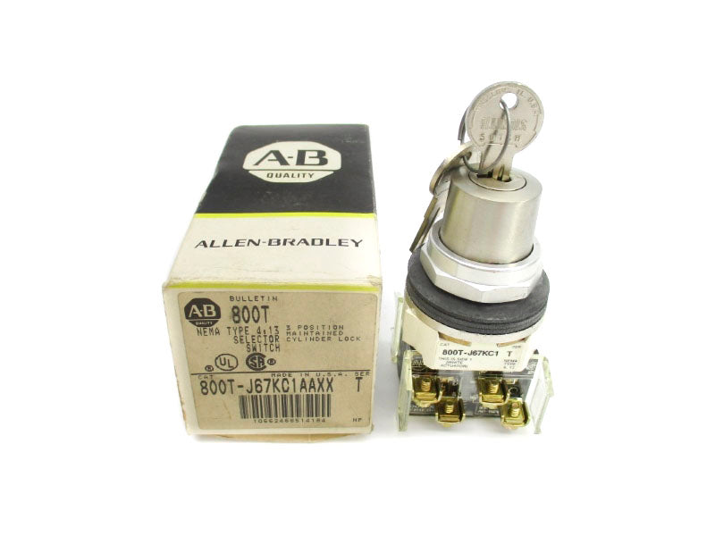 ALLEN BRADLEY 800T-J67KC1AAXX SER. T (BK/YL) NSMP