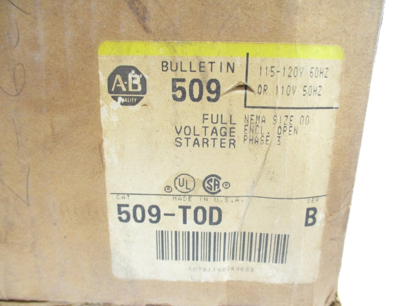 ALLEN BRADLEY 509-TOD SER. B 110/115-120V 9A (BR/YL) NSMP