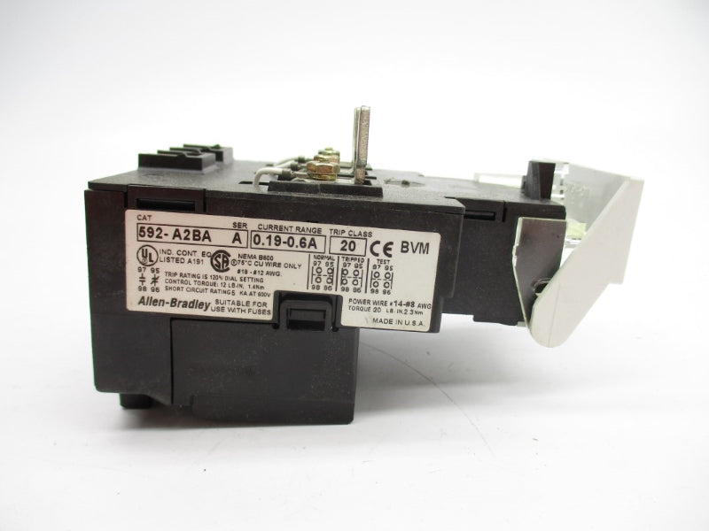 ALLEN BRADLEY 592-A2BA SER. A 600V 0.19-0.6A (BR/WH) NSMP