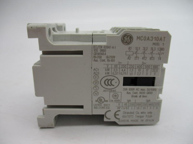 GENERAL ELECTRIC MC0A310ATJ 110/120V 16A NSMP