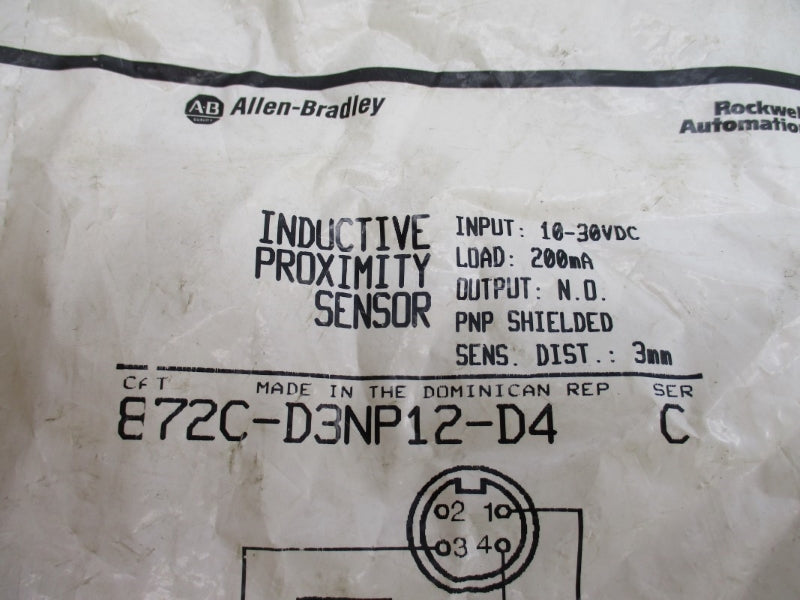 ALLEN BRADLEY 872C-D3NP12-D4 SER. C 10-30VDC NSMP