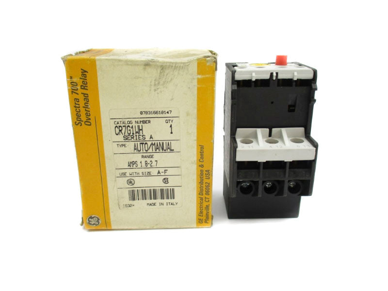 GENERAL ELECTRIC CR7G1WH SER. A 600VAC 1.8-2.7A NSMP