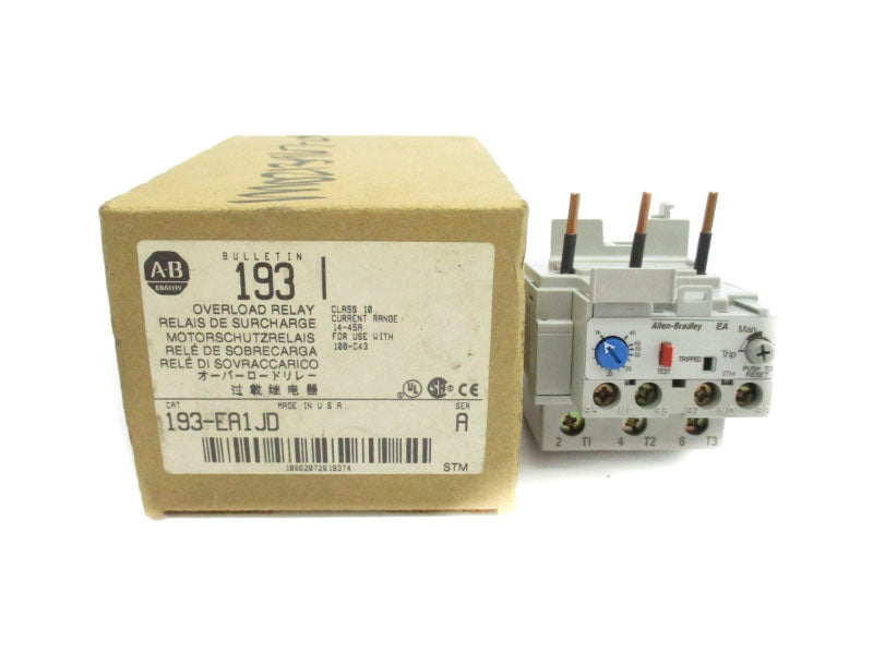 ALLEN BRADLEY 193-EA1JD SER. A 600V 14-45A (BR/WH) NSMP