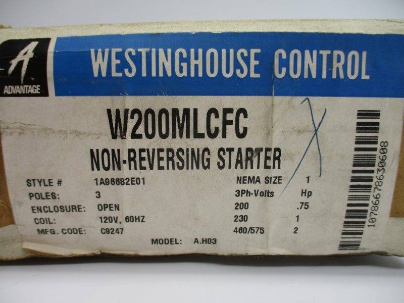 WESTINGHOUSE W200MLCFC 120V 0.51-3.81A NSMP