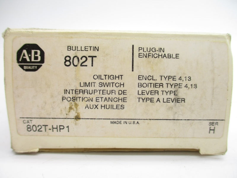 ALLEN BRADLEY 802T-HP1 SER. H 120-600VAC 60A (WH) NSMP