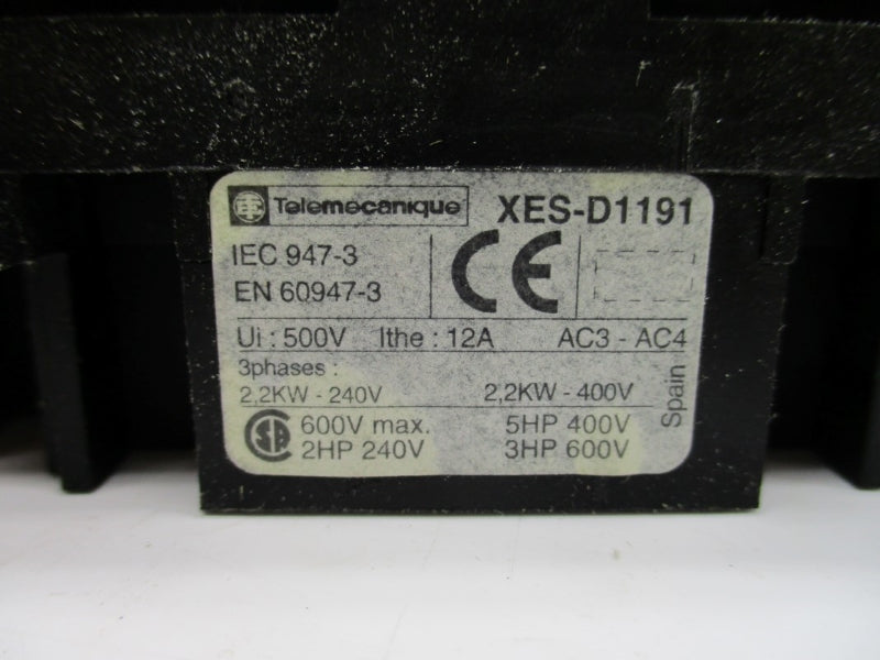 TELEMECANIQUE XES-D1191 600V 12A NSMP
