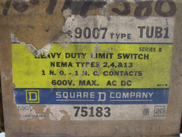 SQUARE D 9007TUB1 SER. B 600VAC/DC 25A NSMP