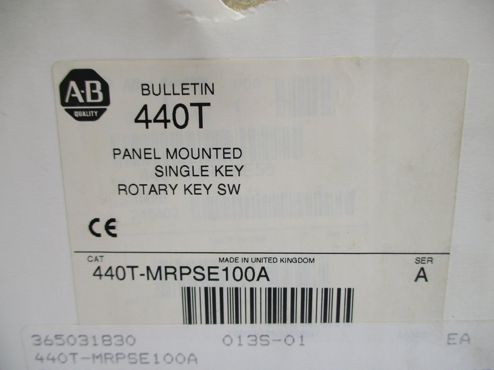 ALLEN BRADLEY 440T-MRPSE100A SER. A (WH) NSMP