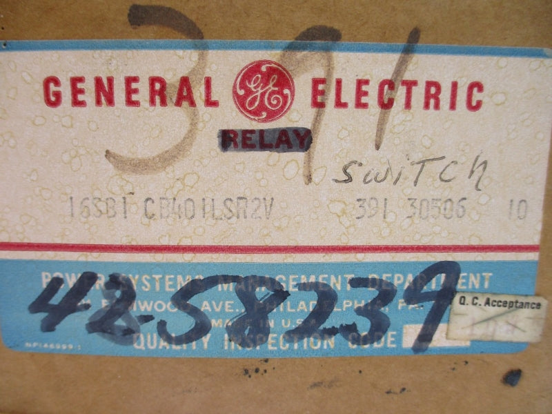 GENERAL ELECTRIC 16SB1CB40ILSR2V NSMP