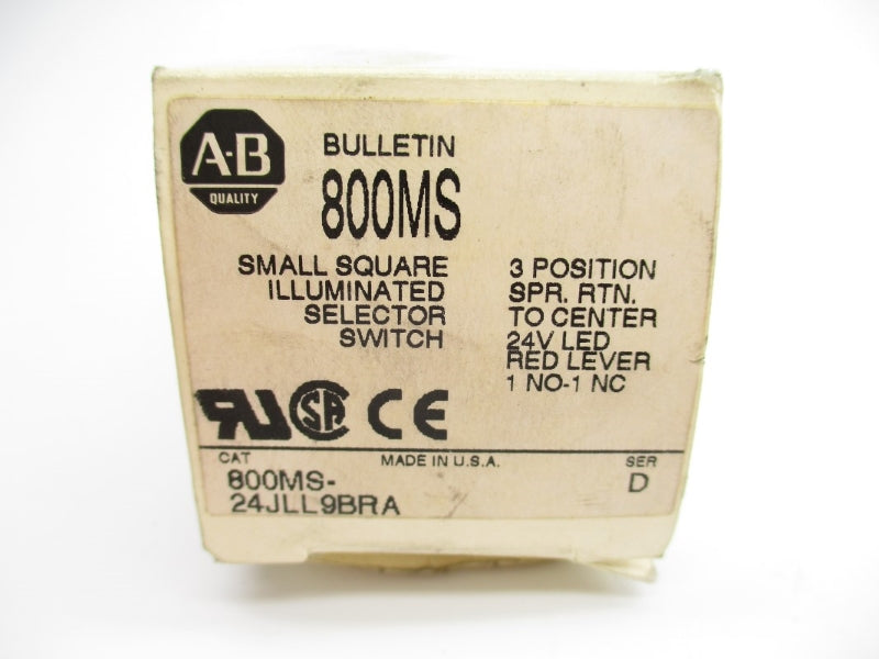 ALLEN BRADLEY 800MS-24JLL9BRA SER. D 24VAC/DC (WH) NSMP