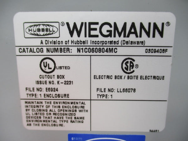 HUBBELL N1C060804MC NSNP