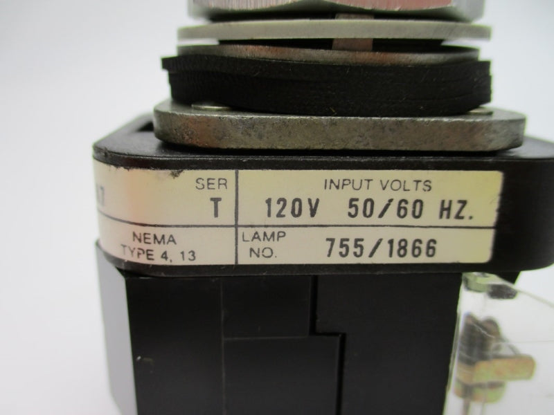 ALLEN BRADLEY 800T-FXMP16A7 SER. T 120V NSNP