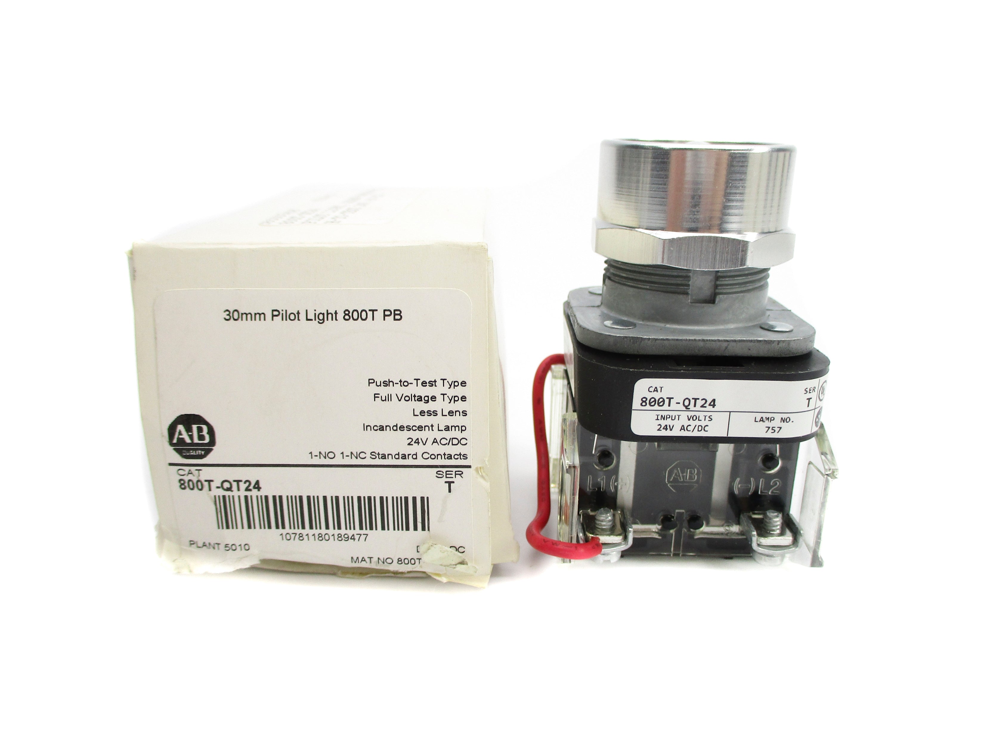 ALLEN BRADLEY 800T-QT24 SER. T (WH) NSMP