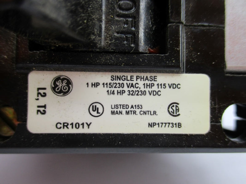 GENERAL ELECTRIC CR101Y 115/230VAC NSMP