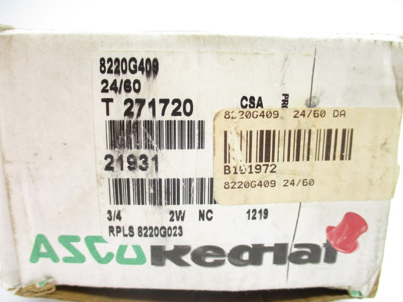 ASCO 8220G409 22/24V 5-150PSI 3/4" NSMP
