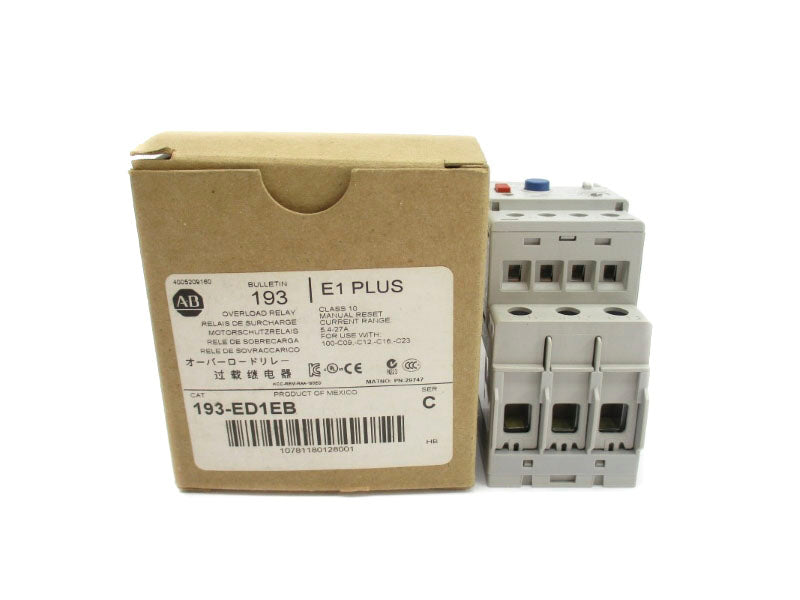 ALLEN BRADLEY 193-ED1EB SER. C 600V 5.4-27A (BR/WH) NSMP
