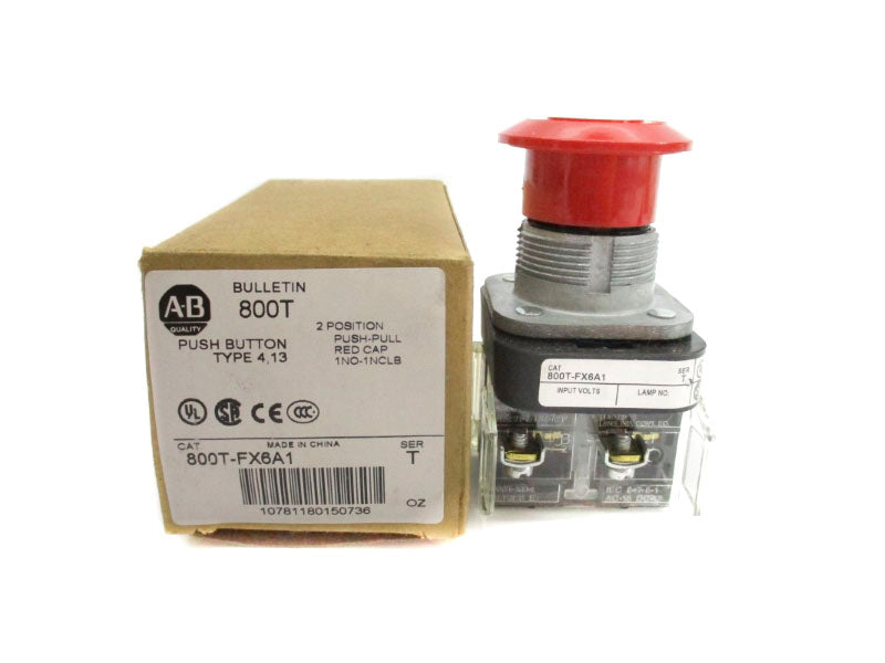 ALLEN BRADLEY 800T-FX6A1 SER. T (BR/WH) NSMP