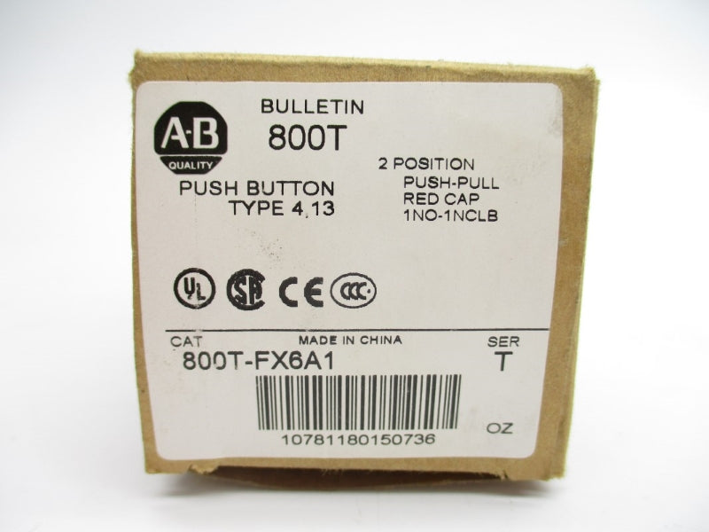ALLEN BRADLEY 800T-FX6A1 SER. T (BR/WH) NSMP