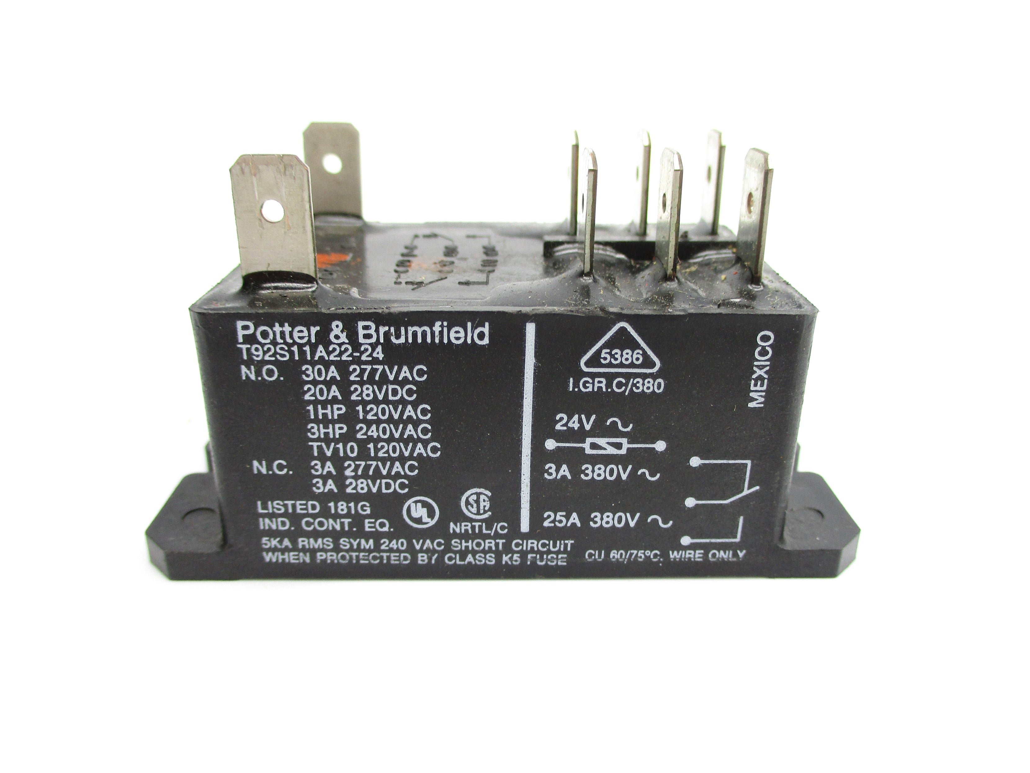 POTTER & BRUMFIELD T92S11A22-24 24VAC 30A UNMP