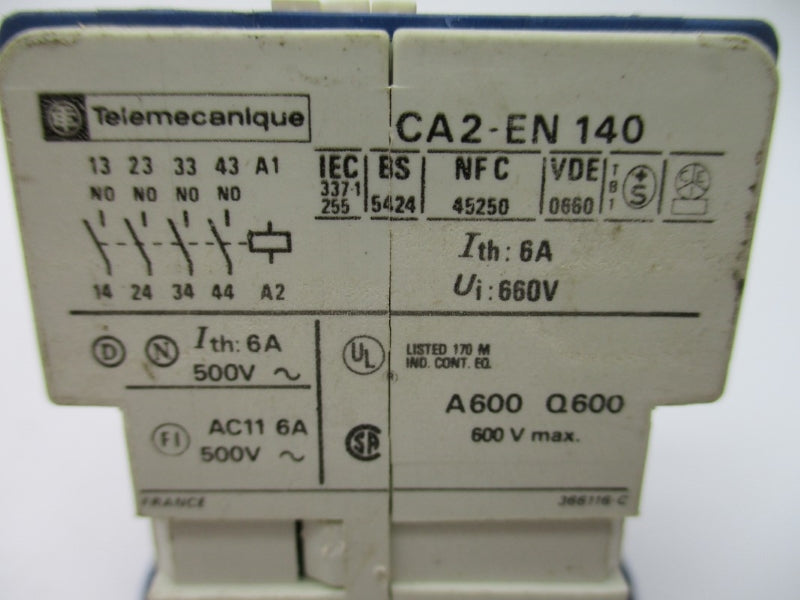 TELEMECANIQUE CA2-EN140B7 24V 6A UNMP