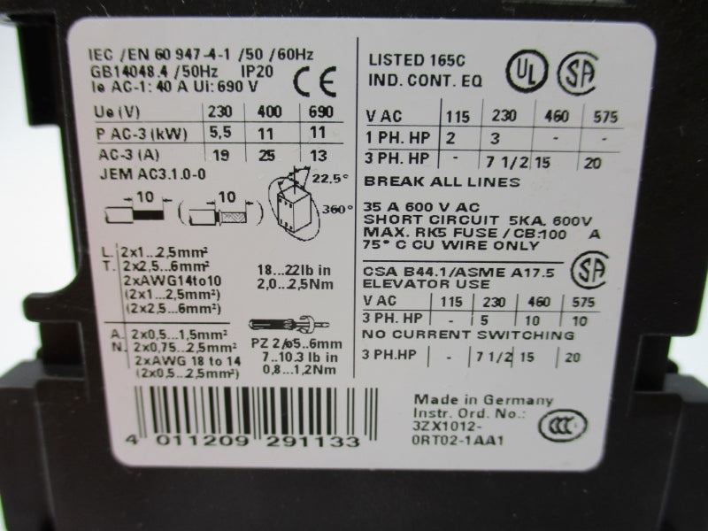 SIEMENS 3RT1026-1BB40 24VDC 40A NSNP