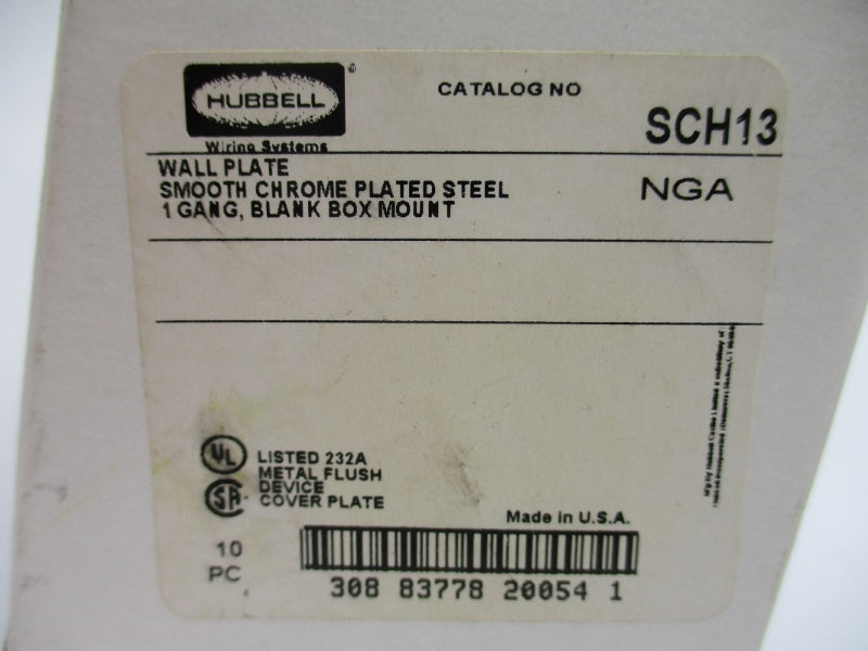 HUBBELL SCH13 (PKG OF 10) NSMP