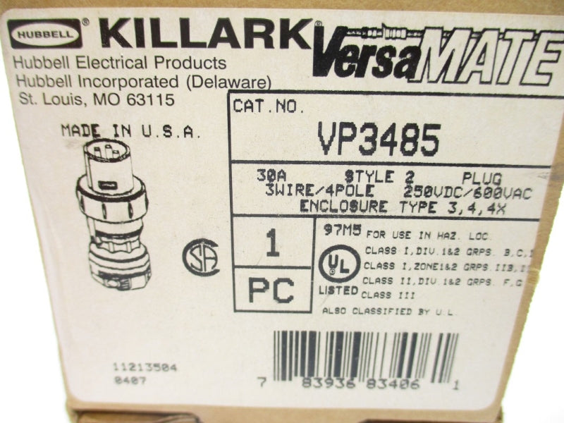 KILLARK VP3485 600VAC 30A NSMP